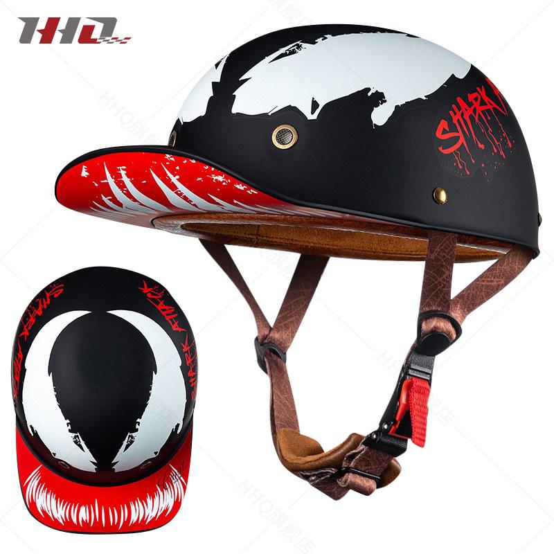 Motorcycle Helmet Half Helmet Summer Men's and Women's Vintage Harley Electric Motor Car Baseball Cap and Helmet