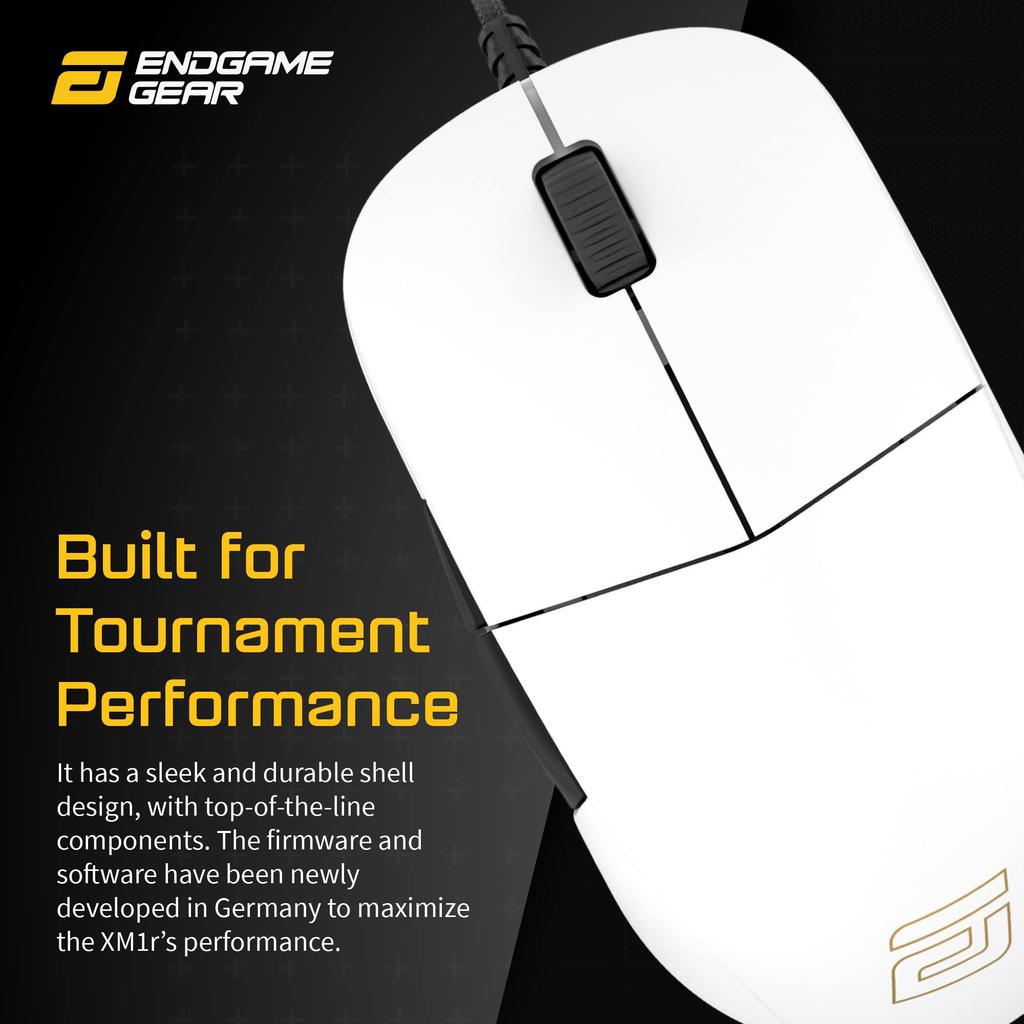 Endgame Gear XM1r Gaming PAW3370 5 White Mouse, Sensor, 50-19,000 CPI, Buttons, GM8.0 Switches, (EGG-XM1R-WHT)