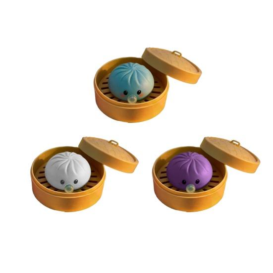 1/3/5Pcs Bubble Blowing Cartoon Dumpling Toy Stress Relief Steamed Bun Squeeze Toy Soft Stretchy Bubble Dough Ball Fidget Toy