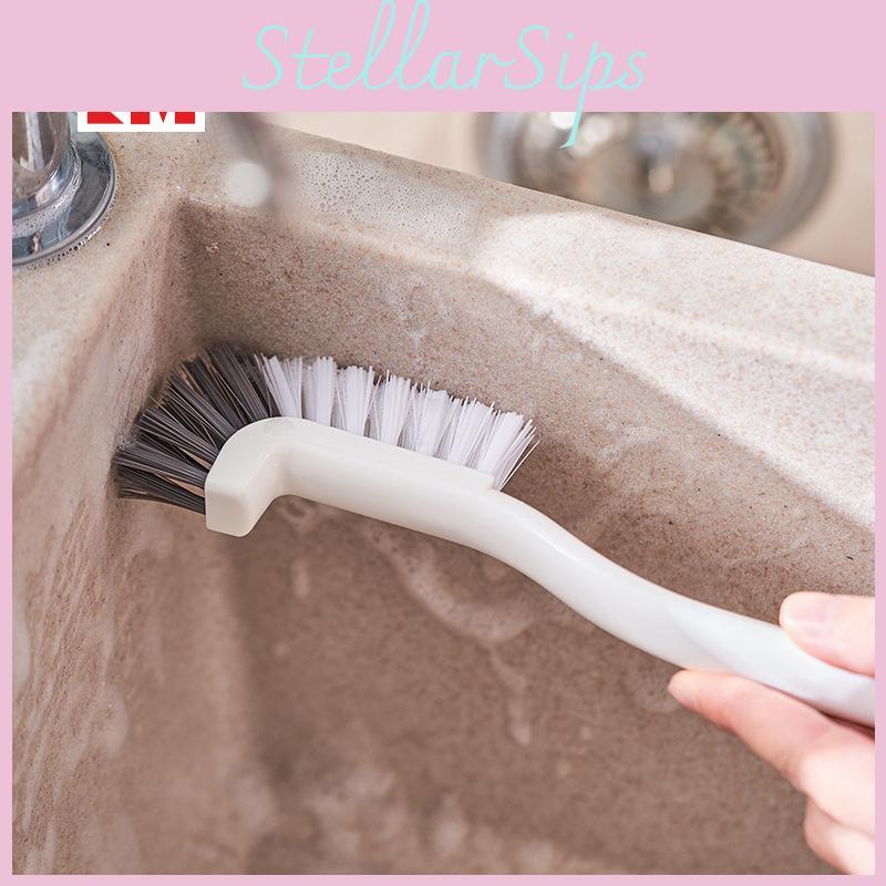 Nylon Handle Gap Cleaning Brush For Kitchen Drain Bathroom Tiles Hard Bristle