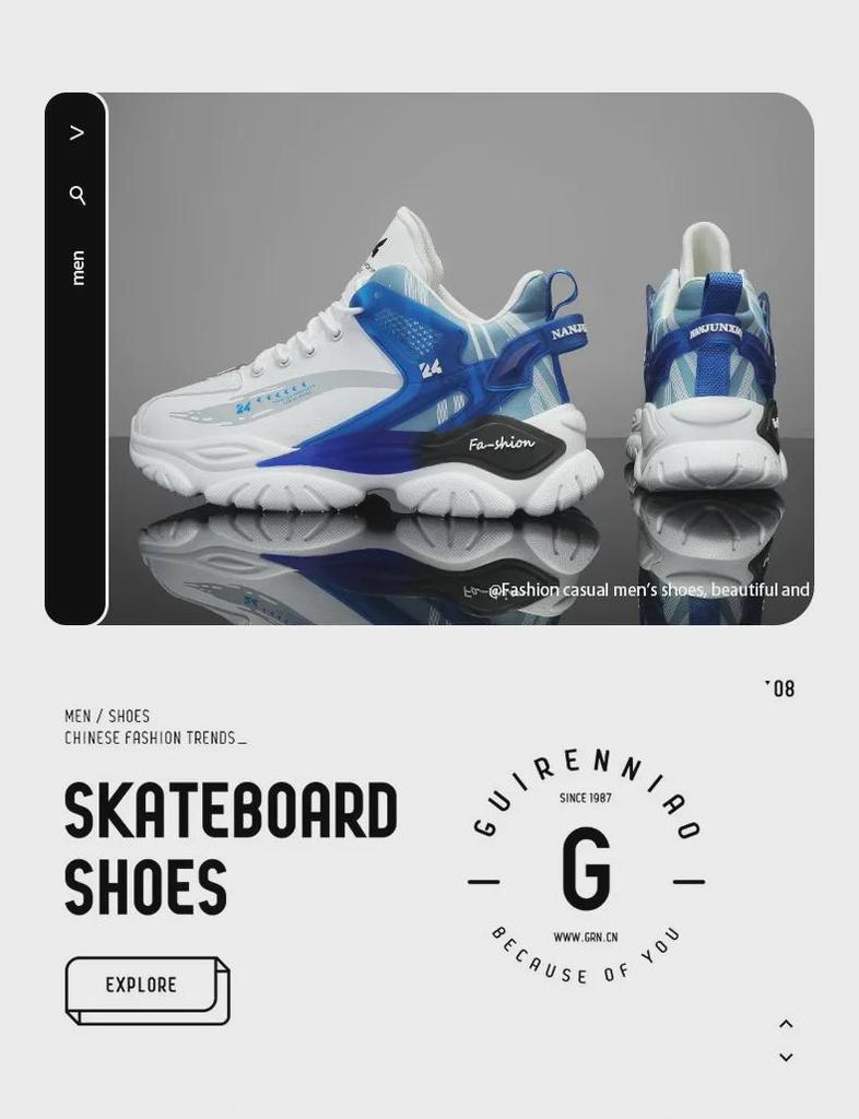 Men's High-Top Leather Sports Shoes for Autumn/Winter - New Fashion Casual Design