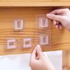 3/5 Sets Cup Sucker Wall Hooks Wall Storage Holder Adhesive Transparent Hooks Double-Sided For Kitchen Strong Suction Hanger Bathroo