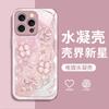 Internet celebrity explosion girl heart four-leaf clover Epoxy mobile phone case Apple 17promax multi-color optional anti-drop protective case