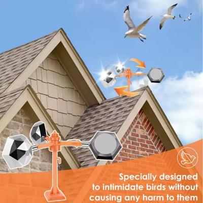 360 Grad Drehbarer Solar-Vogelschreck Wasserdichter Vogelabwehr Vogelabwehrgerät Teichbereich