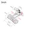 Right Angle Door Latch Hasp 90 Degree Sliding Lock Latch Anti-theft Door Bolt Stainless Steel Cabinet Furniture Lock Hardware