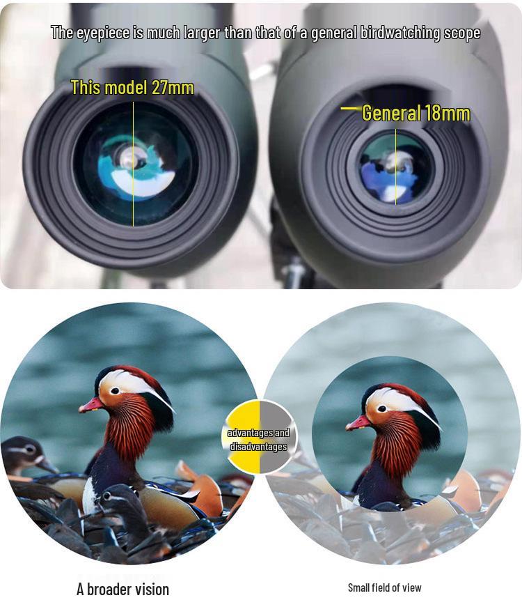 HD 25-75x100 Night Vision Monocular Telescope for Bird Watching