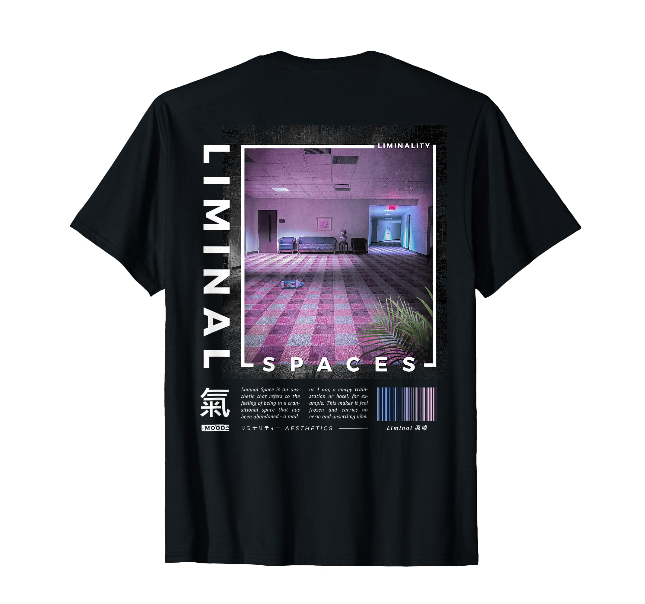 

Пороговые пространства (Назад Печать) Vaporwave Закулисный Пастельный Гот Футболка