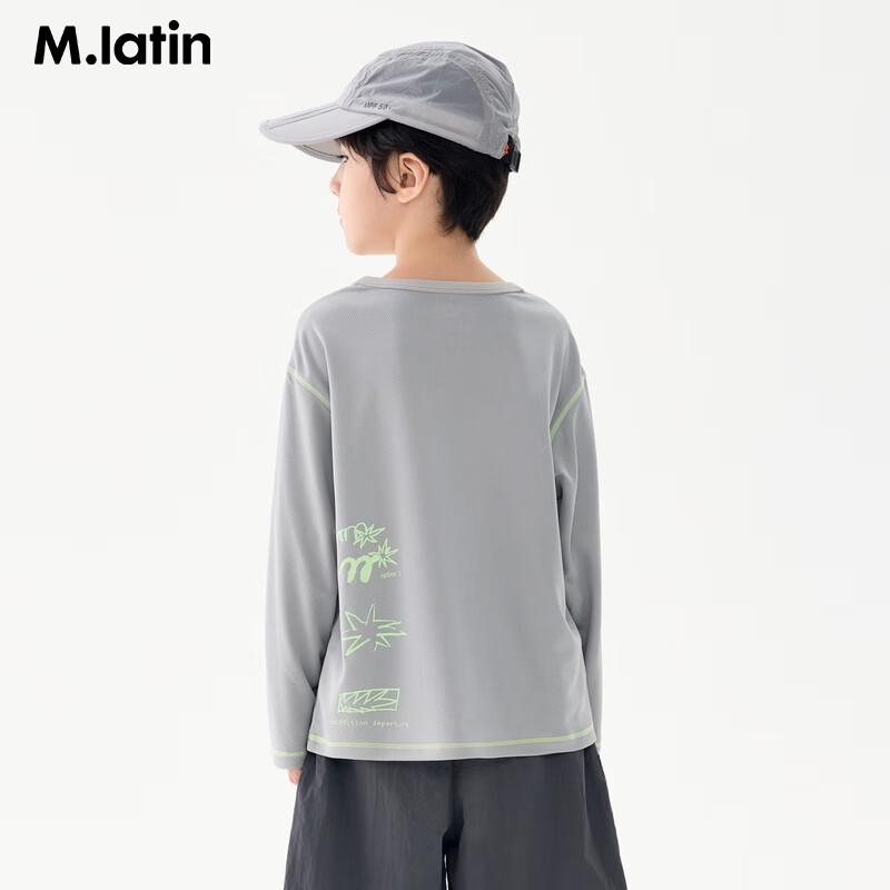 M.Latin Kids  Color-Block Breathable Mesh Athletic Long-Sleeve T-Shirt 160