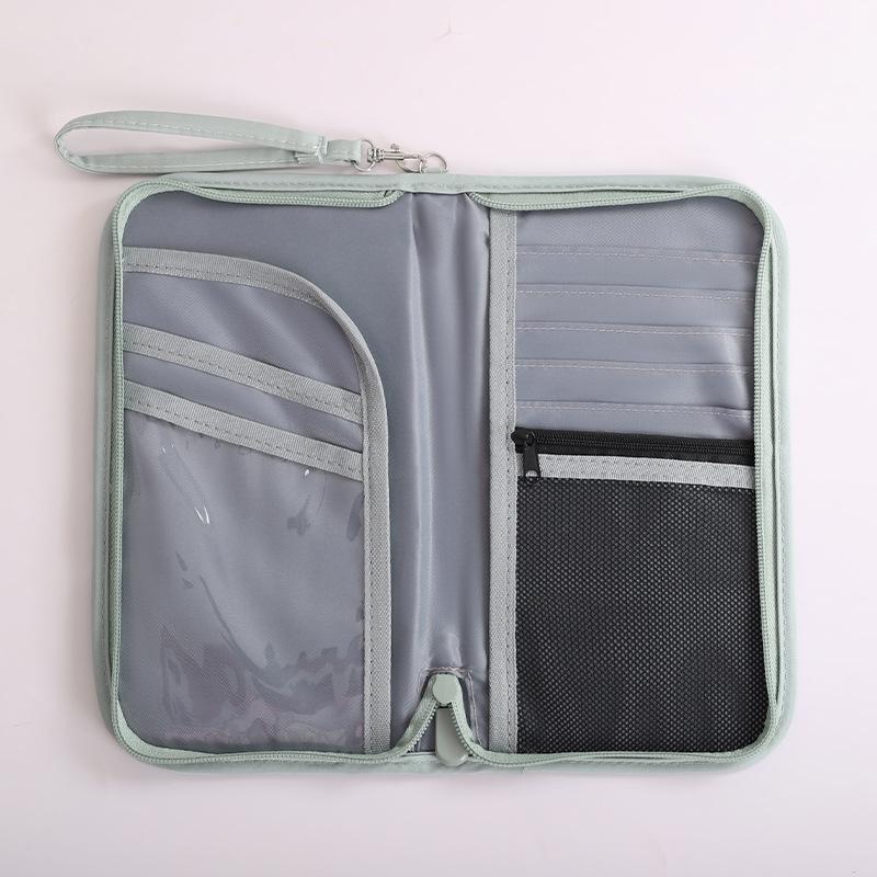 Passport Bag Documents Boarding Pass Card Bag RFID Portable Travel Oxford Cloth Storage Bag Multifunctional Passport Protective Cover Wallet