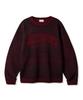 1993 Studio Two-Tone Graphic Intarsia Knit_Burgundy