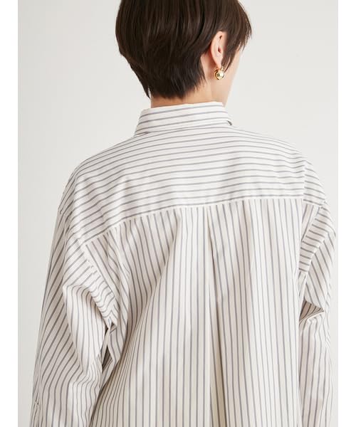 Emi Eco Logo Stripe Women's Button-Down Shirt, 13WFB251048,