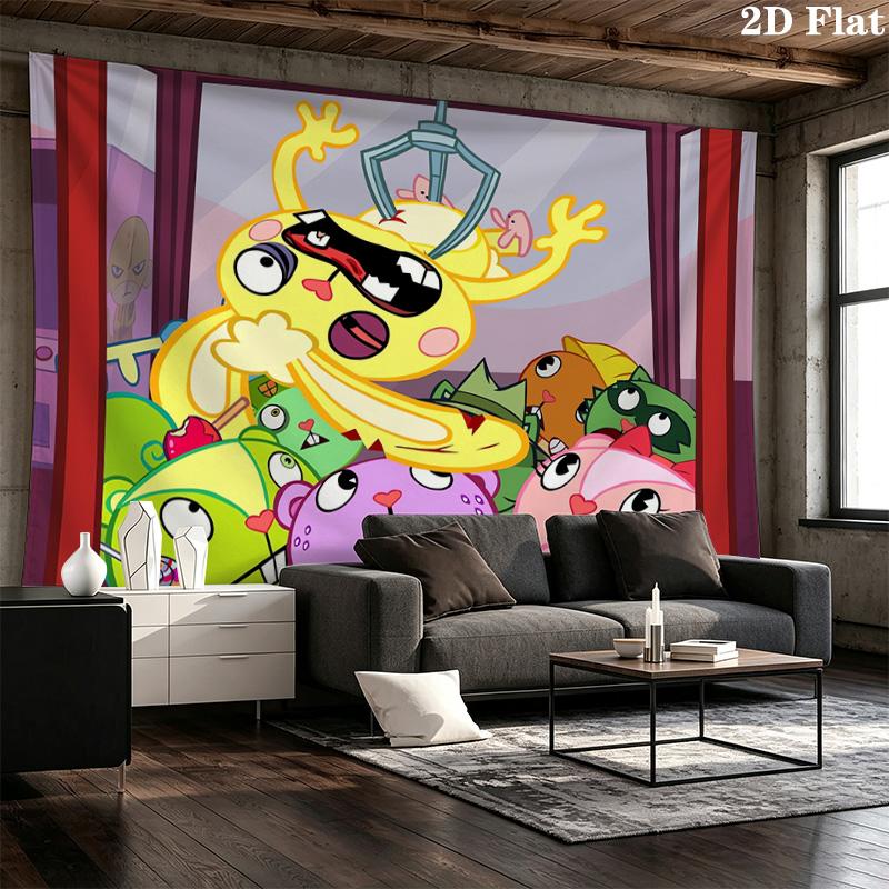 Happy Tree Friends Pattern Home Decor Tapestry, Wall Hanging, Decorative RV Wall Cloth.NGT0928432
