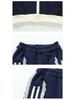 Girls' Lace Zip-Up Two-Piece Autumn Outfit - Sporty & Fashionable 2025.