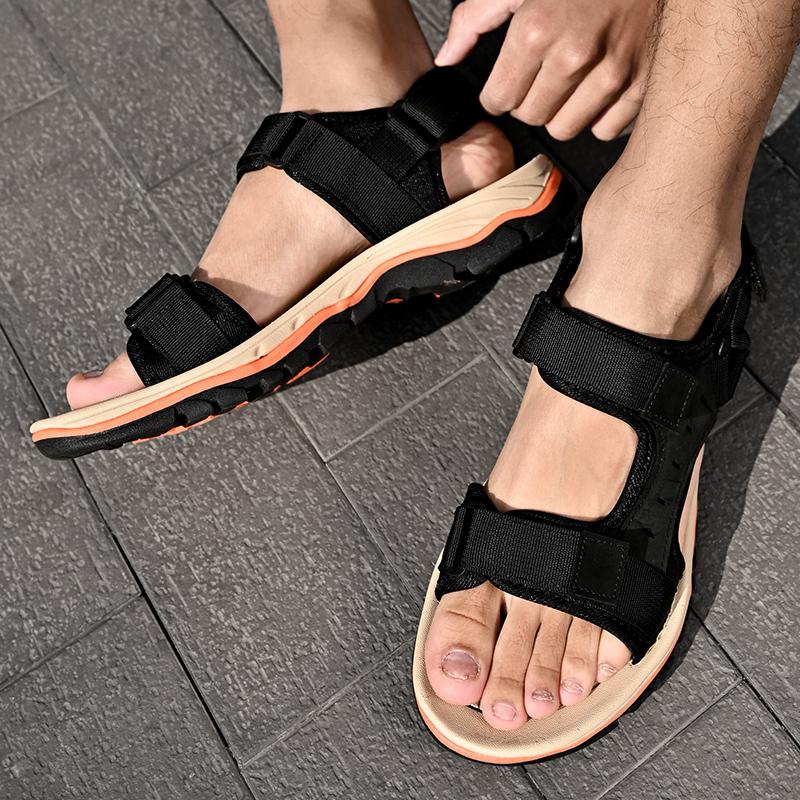 Fashion Man Sandals Luxury Summer Flat Bottomed Outdoor Hiking Anti Slip Lazy Sports Beach Breathable Brand Casual Sandals Zapatillas