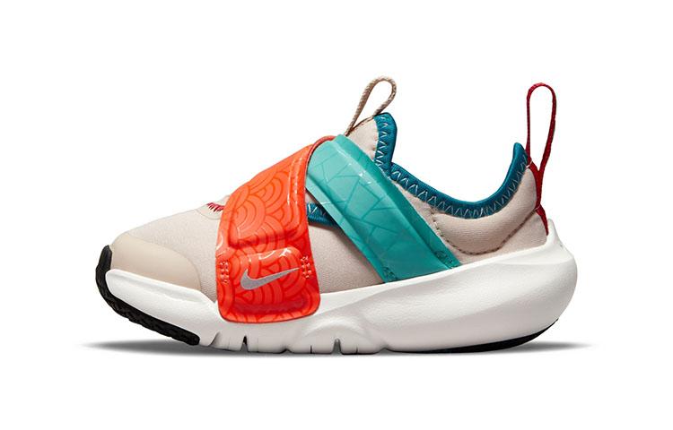 Nike Flex Advance Abrasion Resistant Low Top Toddler Shoes Beige Orange TD Infant And Toddler DQ4501-101