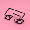 1 Pc Iron Business Card Holder, Black Desktop Display and Storage Stand for Displaying and Organizing Business Cards