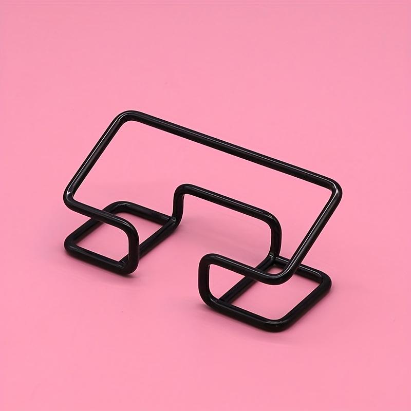 1 Pc Iron Business Card Holder, Black Desktop Display and Storage Stand for Displaying and Organizing Business Cards