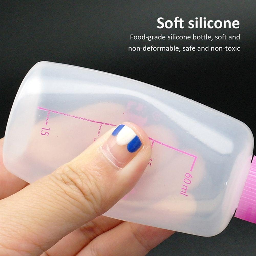 Dog 60ml Kitten Feeding Bottle Pet Supplies Nursing Bottle Nipple with Cleaning Brush Kit