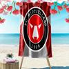FC Midtjylland Logo Print Beach Towel, Large Soft Quick Dry Towel for Beach Camping Swimming