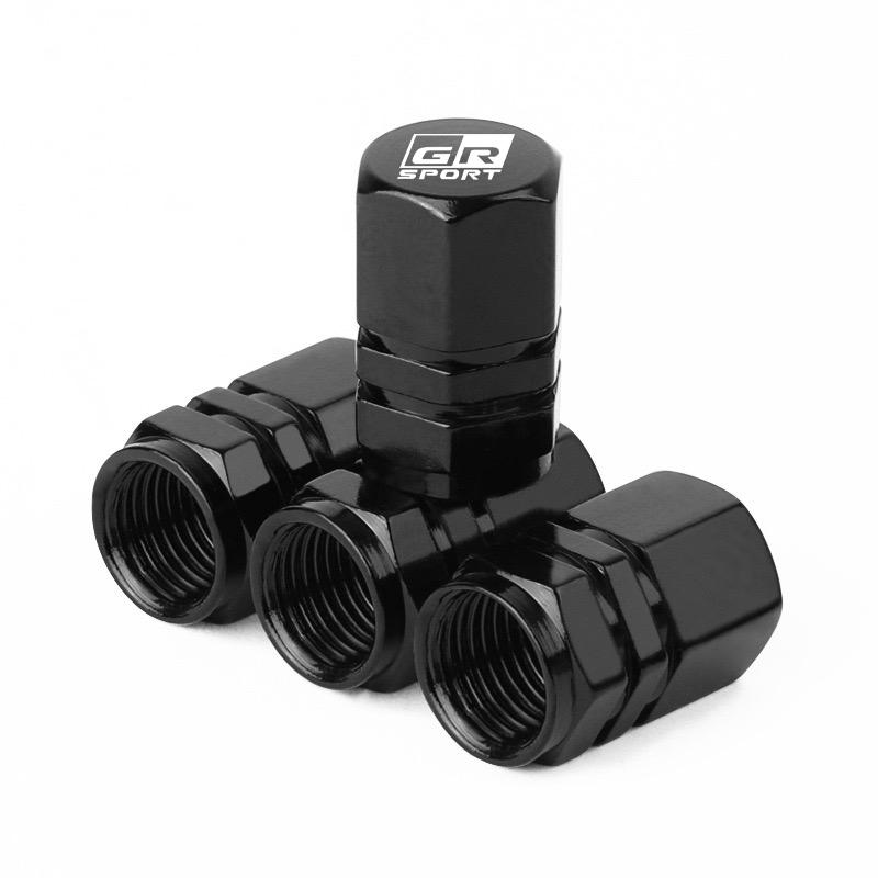 4pcs Car Wheel Tire Air Aluminum Alloy Valve Caps For Toyota GR Sport Gazoo Racing Yaris 86 Corolla Hilux Supra C-HR Accessories