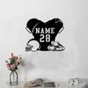 Personalized Football Metal Sign, Custom Name Plate, Sports Man Cave Wall Art, Birthday Gift for Him