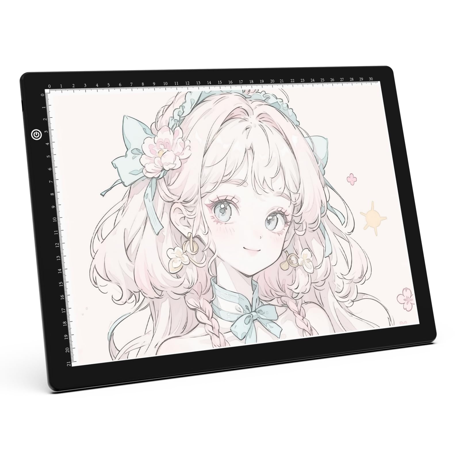 

LED tracing table A4 light box power supply tracing table stepless dimming light table energy saving high brightness full flat scale Type-C ultra-thin чорний