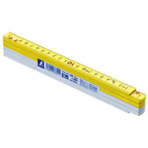 Shinwa Sokutei Fiber Folding Ruler, 10 Folds, cm Display, 2m, 78841