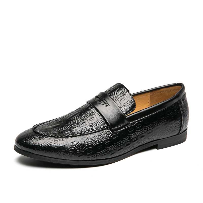 Men s Spring & Autumn Slip-On Leather Loafers - British Trend Casual Business Shoes 41