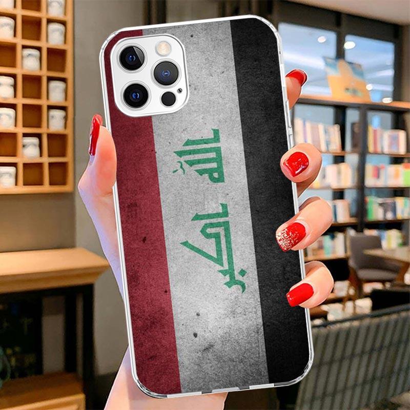 Iraqi Iraq National Flag Cover Phone Case For iPhone 16 17 Air 15 14 Pro Max 16E Phone Case 13 Mini 12 11 7 SE 8 Print Pattern F