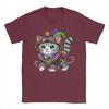 Unisex T-Shirt Mardi Gras Katze Großartig Reines Baumwoll-T-Shirts Kurzarm T-Shirt Rundhals Kleidung Drucken