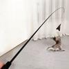 1.8M Carbon Fiber Telescopic Cat Teaser Wand with Feather Toy Professional Grade Durable Interactive Play Supplies for Pets