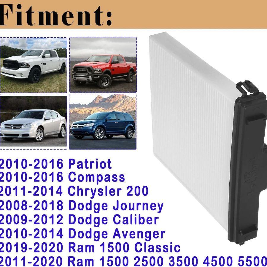 Cabin Air Filter & Filter Access Door Compatible with 1500 2500 3500 4500 5500 A