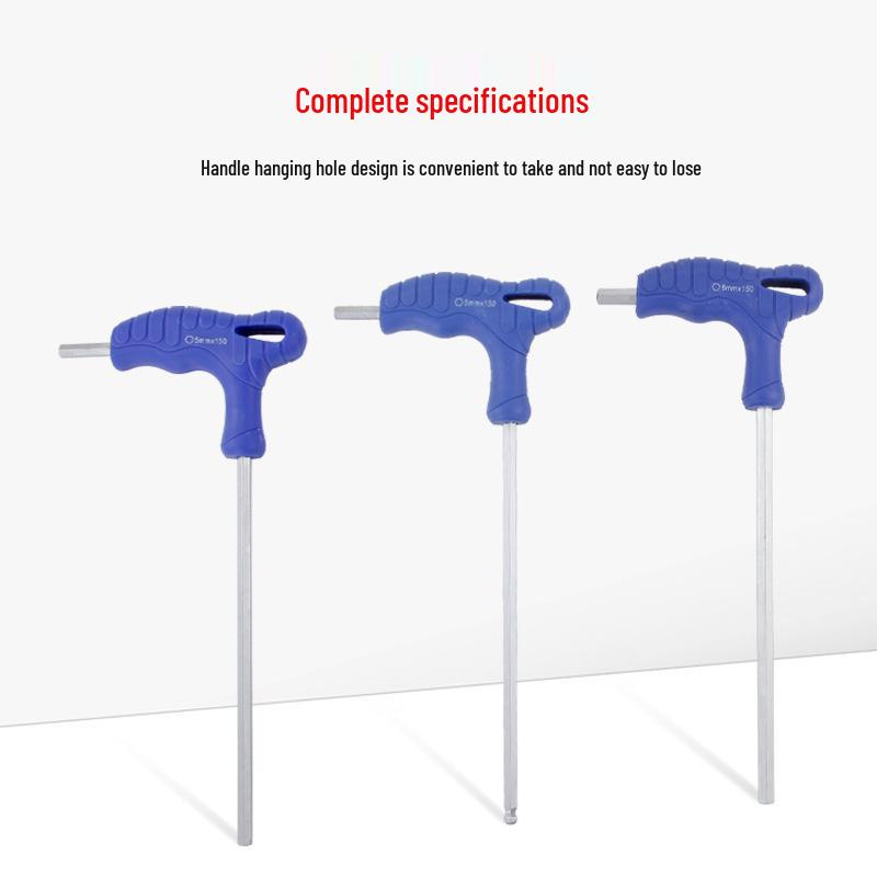 Penggong T-type Metric Hex Wrench: Single CRV Flat & Ball Head Hexagonal Screwdriver