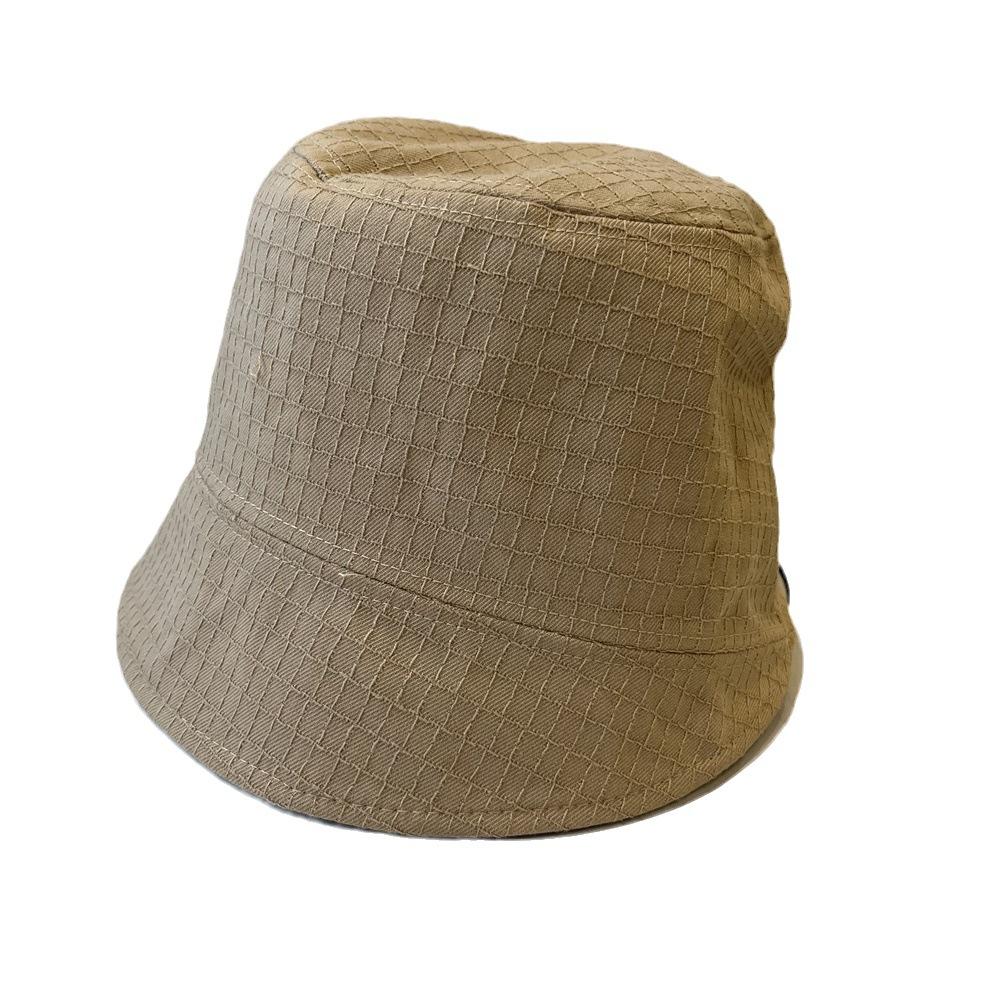 Plaid splicing casual fashion retro versatile street outing basin hat bucket hat bucket hat sun hat