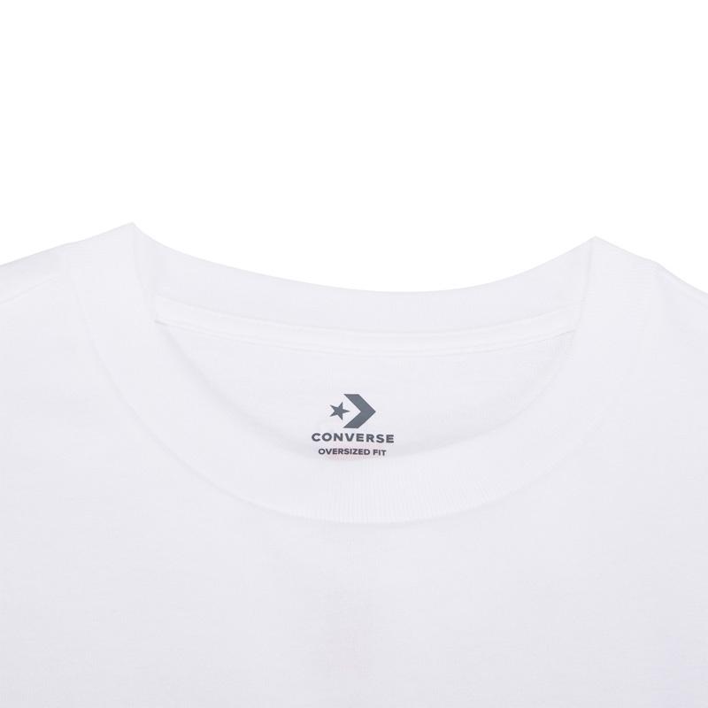 Converse Star Chevron Printing Sports Round Neck Short Sleeve T-Shirt Asia Sizing 'White' Men's 10022774-A01