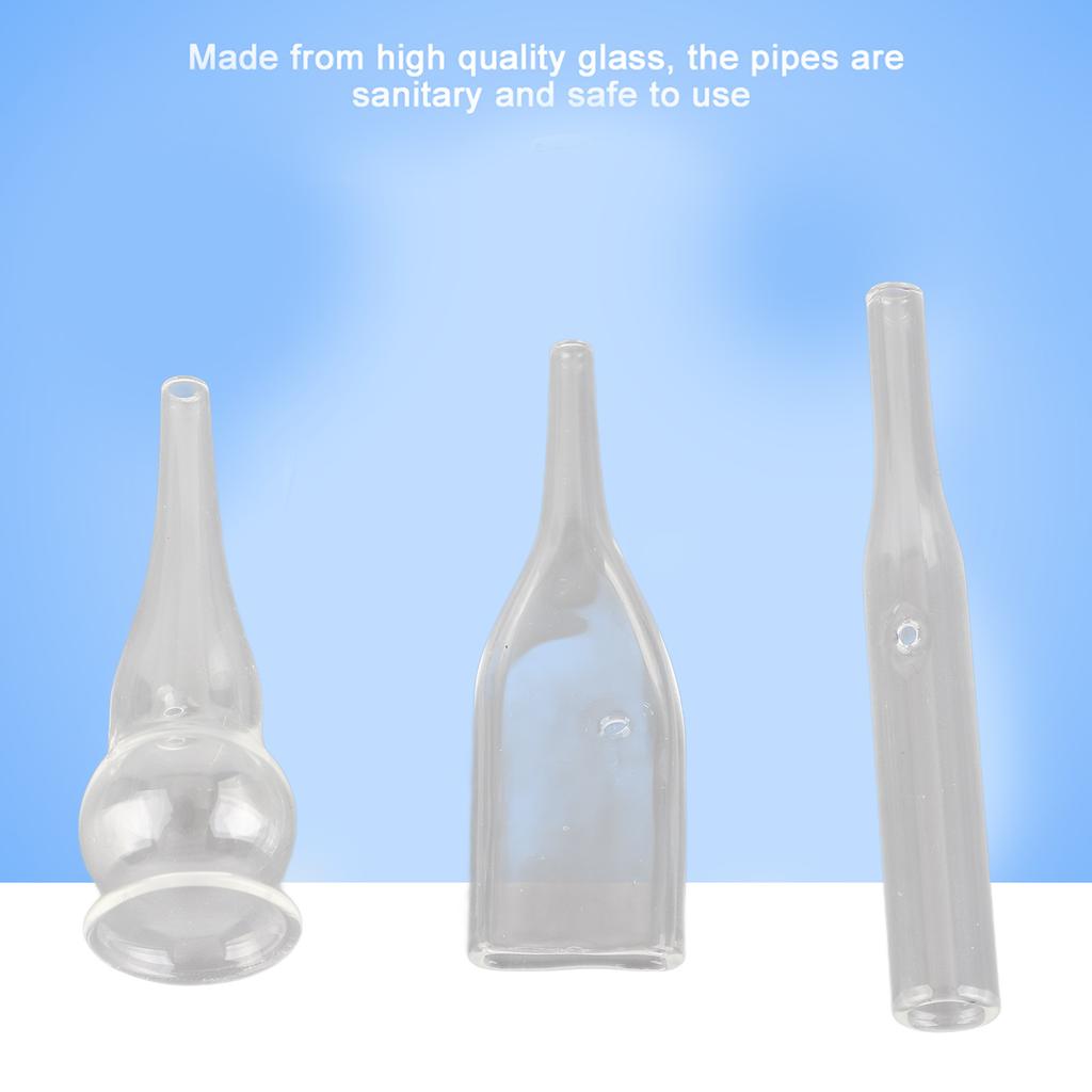 3PCSCelsiusSet Glass Pipes for Blackhead Removal Face Cleanser Beauty Machine Vacuum Accessories
