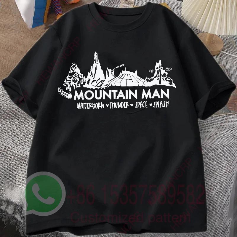 Mountain Mens Tracksuit Tshirt Round Neck Shortsleeved Tops Summer Casual Pullover Sportswear Fashion Breathable Streetwear