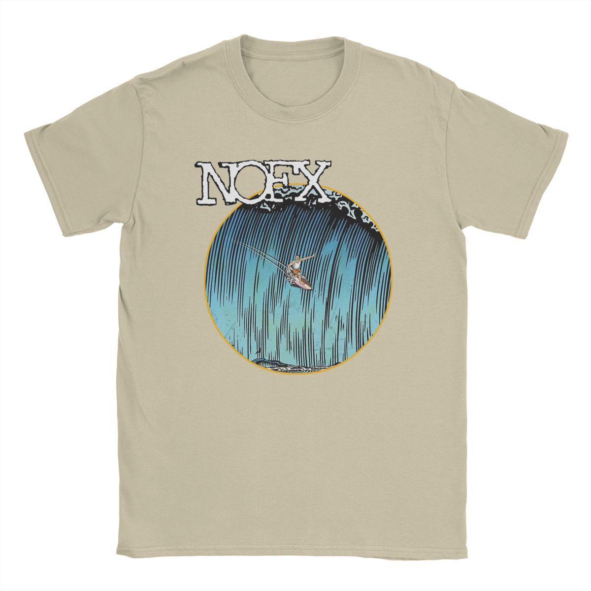 

Чоловіча футболка для серфінгу Nofx Одяг з чистої бавовни Унікальні футболки з коротким рукавом та круглим вирізом Футболки для дорослих XXXXXL хакі