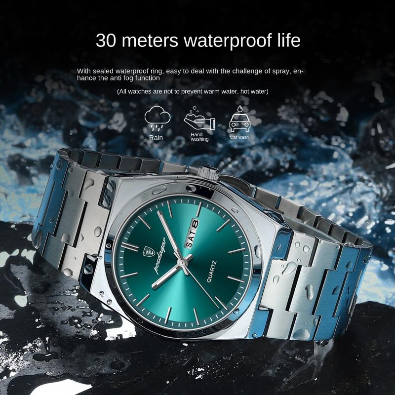 New Top Brand New Ultra-thin Men's Watch Waterproof Luminous Quartz Student Double Calendar Watch