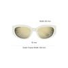 Balenciaga Logo Decorated Oval Sunglasses Women Sunglasses Beige BB0324SK009