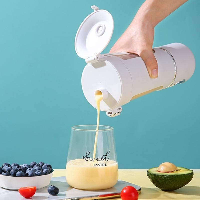 700ml Smoothie Blender Portable USB Rechargeable Juicer with High Speed Motor Mixing Cup for Protein Shakes and Juices
