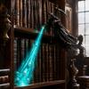 Mysterious Home Ornament Grim Reaper Bookshelf Nook Light, Flying Lamp, Spooky Gothic Halloween Party Supplies LED Light for Home, Desktop,