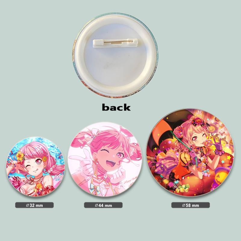 32/44/58mm BanG Dream Aya Maruyama Pin Handmade Brooch for Clothes Cartoon Cosplay Badge Backpack Decoration Jewelry Gift