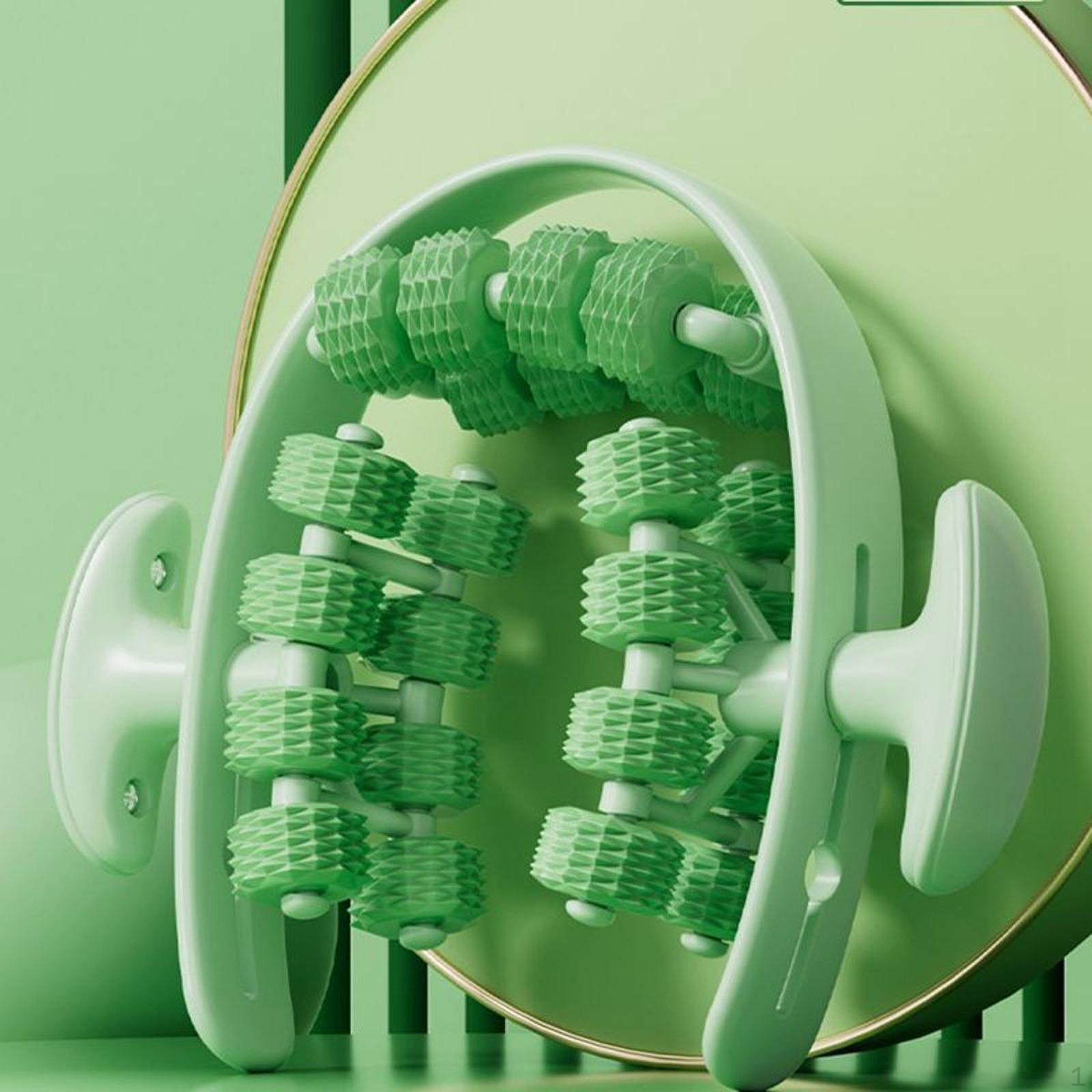 

Массажер для ног с роликом 24 колеса, зажим для упражнений, глубокий массаж мышц и тканей для бедер и голеней, тренажерный зал Green