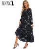 HNXC Spring Summer Bohemian Women Maxi Dress Casual Long Sleeve High Waist Beach Dress Women Floral Chiffon Dresses Vestidoes Mujer New
