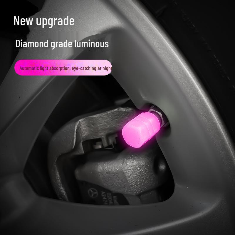 Leuchtende Reifenventilkappe für Auto und Motorrad