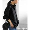 [antiqua] [Antica] Race Shirt Ladies Tops Haori PK-01271 Onesize 05 Black