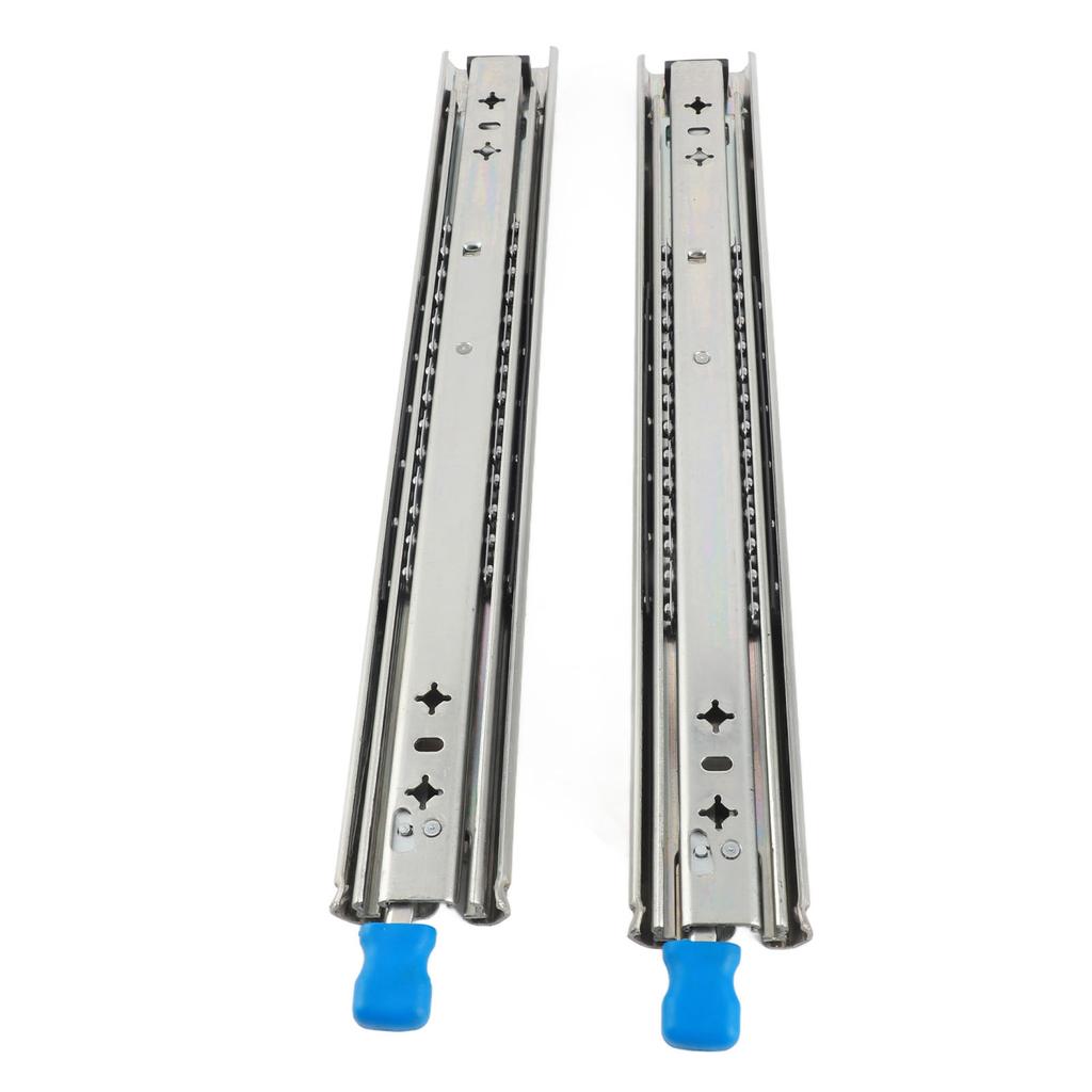 2 STÜCK Hochbelastbare Verriegelbare Schubladenschiene Kaltgewalzter Stahl 3 Abschnitte Verdicktes Lager Schrankverriegelung