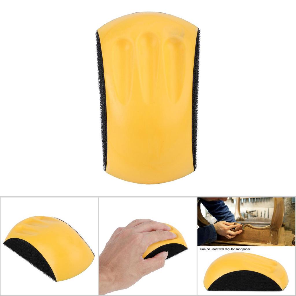 Sanding Block PU Foam Soft Elastic Hook   Design Moderate Size Ergonomic Manual Sander Tool for Polishing