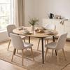 Extendable Dining Table 120 160 X 80 Cm Dining Room Table For 4 6 People With Country Style For Kitchen Dining Room Oak